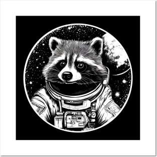 Raccoon astronaut Posters and Art